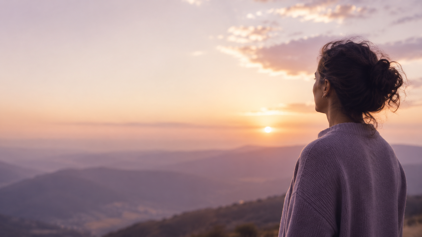 Une femme regardant l'horizon